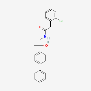 molecular formula C23H22ClNO2 B2808022 N-(2-([1,1'-biphenyl]-4-yl)-2-hydroxypropyl)-2-(2-chlorophenyl)acetamide CAS No. 1396801-79-8