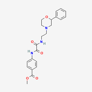 Methyl 4-(2-oxo-2-((2-(2-phenylmorpholino)ethyl)amino)acetamido)benzoate