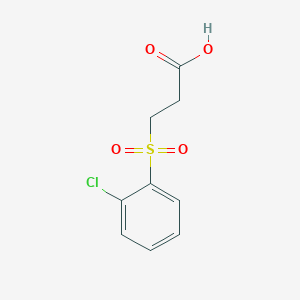 molecular formula C9H9ClO4S B2808031 3-(2-Chloro-benzenesulfonyl)-propionic acid CAS No. 554404-42-1