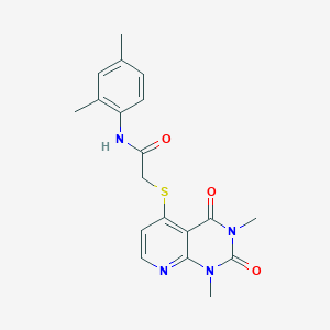 molecular formula C19H20N4O3S B2808036 2-(1,3-dimethyl-2,4-dioxopyrido[2,3-d]pyrimidin-5-yl)sulfanyl-N-(2,4-dimethylphenyl)acetamide CAS No. 899748-48-2