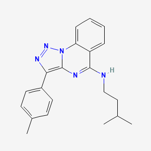 molecular formula C21H23N5 B2808038 N-异戊基-3-(对甲苯基)-[1,2,3]三唑并[1,5-a]喹唑啉-5-胺 CAS No. 902285-37-4