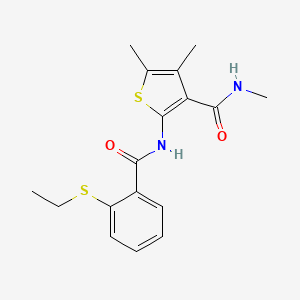 2-(2-(ethylthio)benzamido)-N,4,5-trimethylthiophene-3-carboxamide
