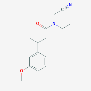 N-(cyanomethyl)-N-ethyl-3-(3-methoxyphenyl)butanamide