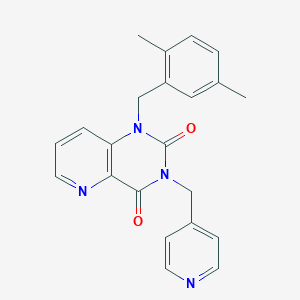 molecular formula C22H20N4O2 B2808056 1-(2,5-二甲基苯甲基)-3-(吡啶-4-基甲基)吡啶并[3,2-d]嘧啶-2,4(1H,3H)-二酮 CAS No. 941990-62-1