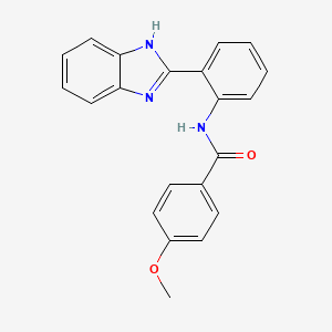 molecular formula C21H17N3O2 B2808058 N-(2-(1H-benzo[d]imidazol-2-yl)phenyl)-4-methoxybenzamide CAS No. 325979-26-8