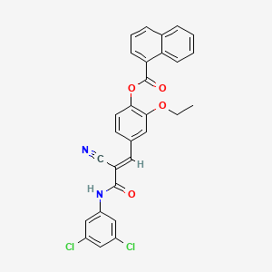 molecular formula C29H20Cl2N2O4 B2808064 [4-[(E)-2-cyano-3-(3,5-dichloroanilino)-3-oxoprop-1-enyl]-2-ethoxyphenyl] naphthalene-1-carboxylate CAS No. 380477-58-7