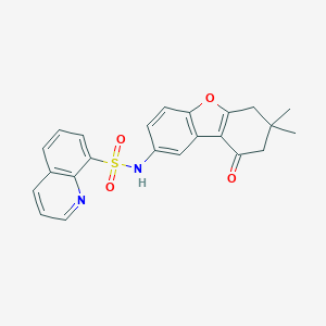 N-(7,7-dimethyl-9-oxo-6,7,8,9-tetrahydrodibenzo[b,d]furan-2-yl)-8-quinolinesulfonamide