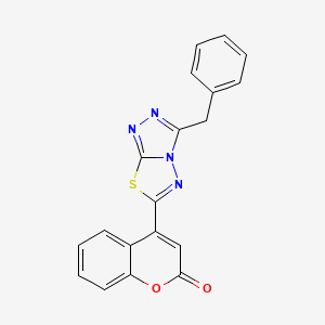 molecular formula C19H12N4O2S B2808076 4-(3-benzyl[1,2,4]triazolo[3,4-b][1,3,4]thiadiazol-6-yl)-2H-chromen-2-one CAS No. 951900-75-7