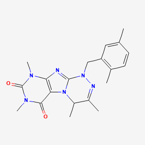 molecular formula C20H24N6O2 B2808077 1-(2,5-二甲基苯甲基)-3,4,7,9-四甲基-7,9-二氢-[1,2,4]三唑并[3,4-f]嘌呤-6,8(1H,4H)-二酮 CAS No. 898409-75-1