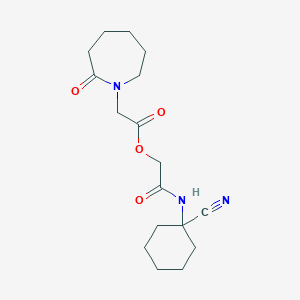 molecular formula C17H25N3O4 B2808078 [2-[(1-氰环己基)氨基]-2-氧代乙基] 2-(2-氧代氮杂环庚-1-基)乙酸酯 CAS No. 1208818-65-8