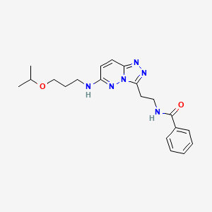 molecular formula C20H26N6O2 B2808100 N-(2-(6-((3-isopropoxypropyl)amino)-[1,2,4]triazolo[4,3-b]pyridazin-3-yl)ethyl)benzamide CAS No. 873002-38-1