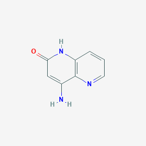 molecular formula C8H7N3O B2808104 4-氨基-1,5-萘啶-2-醇 CAS No. 1909336-76-0