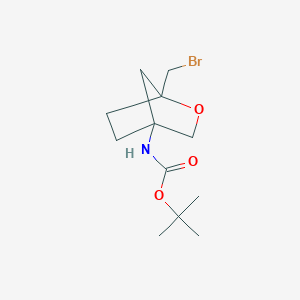 molecular formula C12H20BrNO3 B2808133 4-Boc-氨基-1-(溴甲基)-2-氧代双环[2.2.1]庚烷 CAS No. 2411250-35-4