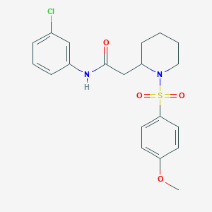 N-(3-chlorophenyl)-2-(1-((4-methoxyphenyl)sulfonyl)piperidin-2-yl)acetamide