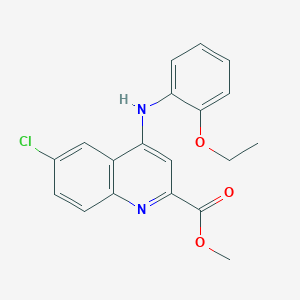 molecular formula C19H17ClN2O3 B2808143 Methyl 6-chloro-4-((2-ethoxyphenyl)amino)quinoline-2-carboxylate CAS No. 1207049-45-3