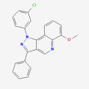 molecular formula C23H16ClN3O B2808152 1-(3-chlorophenyl)-6-methoxy-3-phenyl-1H-pyrazolo[4,3-c]quinoline CAS No. 932329-09-4