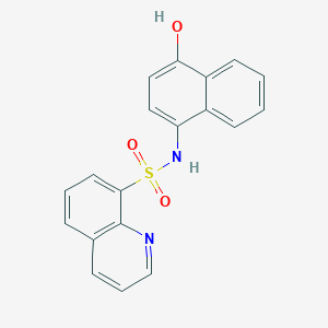 molecular formula C19H14N2O3S B280816 N-(4-hydroxy-1-naphthyl)-8-quinolinesulfonamide 