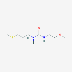 3-(2-Methoxyethyl)-1-methyl-1-(4-methylsulfanylbutan-2-yl)urea