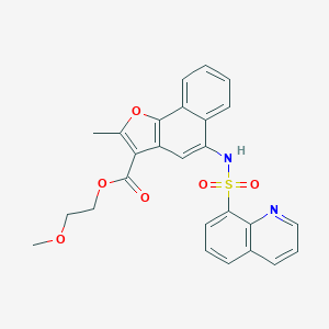 2-Methoxyethyl 2-methyl-5-[(8-quinolinylsulfonyl)amino]naphtho[1,2-b]furan-3-carboxylate