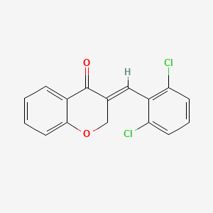 molecular formula C16H10Cl2O2 B2808170 (3E)-3-[(2,6-dichlorophenyl)methylidene]chromen-4-one CAS No. 346670-58-4