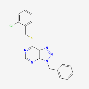 3-Benzyl-7-[(2-chlorophenyl)methylsulfanyl]triazolo[4,5-d]pyrimidine