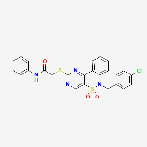 2-{[6-(4-chlorobenzyl)-5,5-dioxido-6H-pyrimido[5,4-c][2,1]benzothiazin-2-yl]thio}-N-phenylacetamide