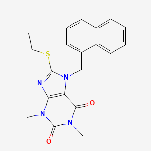 8-(ethylthio)-1,3-dimethyl-7-(naphthalen-1-ylmethyl)-1H-purine-2,6(3H,7H)-dione