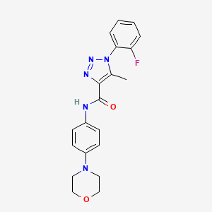 molecular formula C20H20FN5O2 B2808188 1-(2-fluorophenyl)-5-methyl-N-(4-morpholinophenyl)-1H-1,2,3-triazole-4-carboxamide CAS No. 924818-99-5