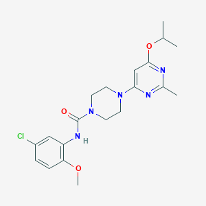molecular formula C20H26ClN5O3 B2808192 N-(5-氯-2-甲氧基苯基)-4-(6-异丙氧基-2-甲基嘧啶-4-基)哌嗪-1-甲酰胺 CAS No. 946249-60-1