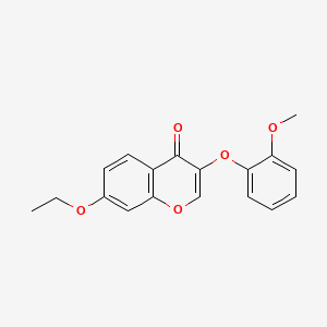 molecular formula C18H16O5 B2808213 7-乙氧基-3-(2-甲氧基苯氧基)香豆素-4-酮 CAS No. 637751-42-9