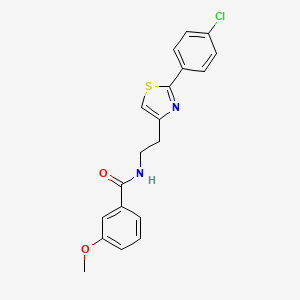 molecular formula C19H17ClN2O2S B2808231 N-{2-[2-(4-chlorophenyl)-1,3-thiazol-4-yl]ethyl}-3-methoxybenzamide CAS No. 933017-70-0
