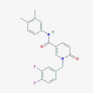 molecular formula C21H18F2N2O2 B2808277 1-(3,4-difluorobenzyl)-N-(3,4-dimethylphenyl)-6-oxo-1,6-dihydro-3-pyridinecarboxamide CAS No. 242797-44-0