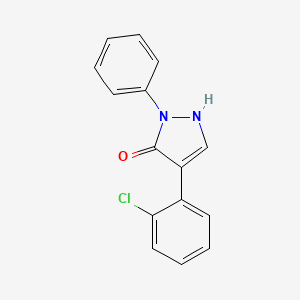 molecular formula C15H11ClN2O B2808314 4-(2-chlorophenyl)-2-phenyl-1,2-dihydro-3H-pyrazol-3-one CAS No. 477858-99-4