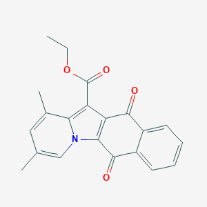 molecular formula C21H17NO4 B280834 Ethyl 1,3-dimethyl-6,11-dioxo-6,11-dihydrobenzo[f]pyrido[1,2-a]indole-12-carboxylate 