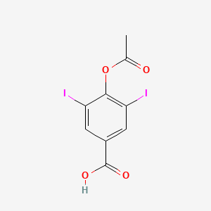 molecular formula C9H6I2O4 B2808376 4-Acetyloxy-3,5-diiodobenzoic acid CAS No. 41072-98-4