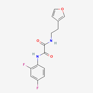 molecular formula C14H12F2N2O3 B2808378 N1-(2,4-difluorophenyl)-N2-(2-(furan-3-yl)ethyl)oxalamide CAS No. 1428352-59-3