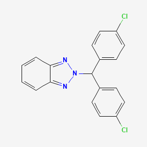 molecular formula C19H13Cl2N3 B2808385 2-[Bis(4-chlorophenyl)methyl]benzotriazole CAS No. 132870-26-9