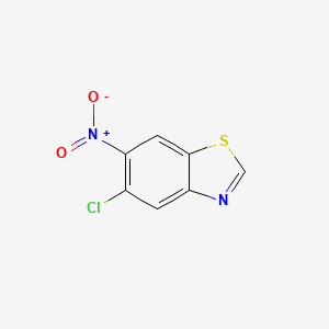 molecular formula C7H3ClN2O2S B2808390 5-Chloro-6-nitro-1,3-benzothiazole CAS No. 85123-28-0