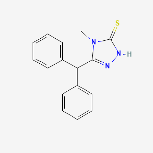 molecular formula C16H15N3S B2808399 5-(diphenylmethyl)-4-methyl-4H-1,2,4-triazole-3-thiol CAS No. 346638-17-3