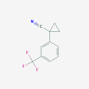 molecular formula C11H8F3N B2808402 1-(3-(Trifluoromethyl)phenyl)cyclopropanecarbonitrile CAS No. 124305-68-6
