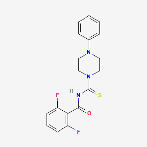 molecular formula C18H17F2N3OS B2808415 2,6-difluoro-N-(4-phenylpiperazine-1-carbothioyl)benzamide CAS No. 497060-84-1