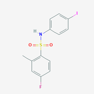 4-fluoro-N-(4-iodophenyl)-2-methylbenzenesulfonamide