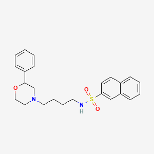 molecular formula C24H28N2O3S B2808453 N-(4-(2-phenylmorpholino)butyl)naphthalene-2-sulfonamide CAS No. 954023-51-9