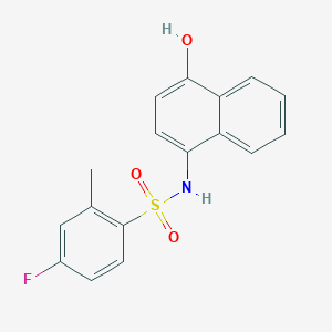 molecular formula C17H14FNO3S B280846 4-fluoro-N-(4-hydroxynaphthalen-1-yl)-2-methylbenzenesulfonamide 