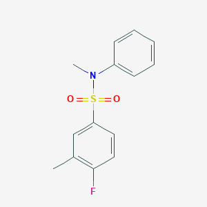 molecular formula C14H14FNO2S B280847 4-fluoro-N,3-dimethyl-N-phenylbenzenesulfonamide 