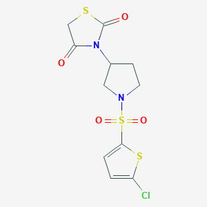 3-(1-((5-Chlorothiophen-2-yl)sulfonyl)pyrrolidin-3-yl)thiazolidine-2,4-dione