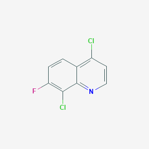 molecular formula C9H4Cl2FN B2808496 4,8-Dichloro-7-fluoroquinoline CAS No. 1065093-08-4