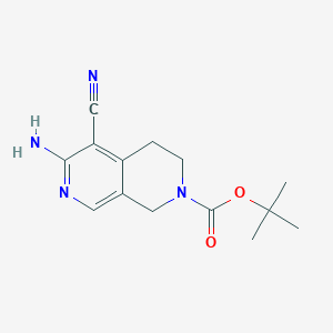 Tert-butyl 6-amino-5-cyano-3,4-dihydro-1H-2,7-naphthyridine-2-carboxylate