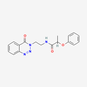 N-(2-(4-oxobenzo[d][1,2,3]triazin-3(4H)-yl)ethyl)-2-phenoxypropanamide