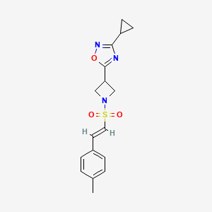 (E)-3-cyclopropyl-5-(1-((4-methylstyryl)sulfonyl)azetidin-3-yl)-1,2,4-oxadiazole